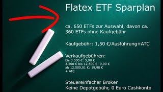 Flatex Sparplan  Kosten und Anlage eines ETFSparplan [upl. by Laaspere]