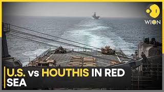 US forces sink ‘Houthi’ boats in Red Sea after attack on Maersk vessel  WION [upl. by Anstice170]