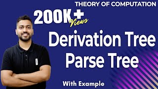 Lec65 Derivation Tree 🌲Parse Tree 🌲 with example in TOC amp Compiler design [upl. by Nnylaf]