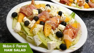 HowToBloke 🇬🇧 makes Melon amp ParmaForest Ham with Feta Cheese — classic UKGBEnglish Salad Recipe [upl. by Gosselin]