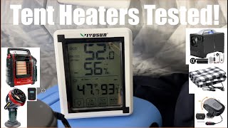 Tent Heaters Tested Which is the BEST for Winter Camping [upl. by Attennyl269]