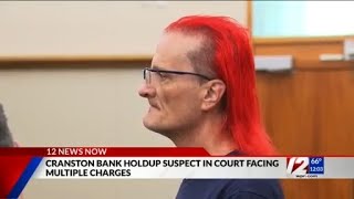 Cranston bank holdup suspect appears in court [upl. by Adlecirg]