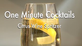 Citrus Wine Spritzer  One Minute Cocktails [upl. by Brock145]