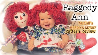 Sweet Raggedy Ann Baby Costume  McCalls M7307 amp M6309 Pattern Review [upl. by Cerelly177]