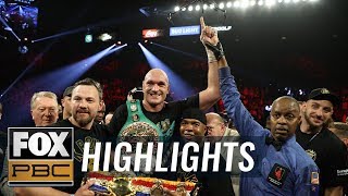 Tyson Fury TKOs Deontay Wilder for heavyweight title  FULL HIGHLIGHTS  PBC ON FOX [upl. by Assin]