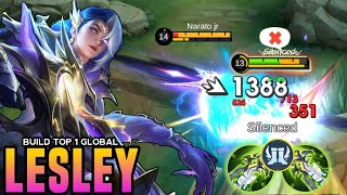 FINALLY Lesley Best Build 2024 WTF DAMAGE  Build Top Global Lesley 2024  MLBB [upl. by Cleve442]