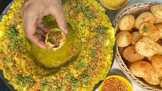 अब इसी प्रकार बनाओगे पानीपुरी या रगड़ा पूरी Street Style Ragda Puri and Ragda Chat Recipe by Viraj [upl. by Erik]