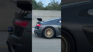 audi R8 crazy sound 💥🏴‍☠️ car viralvideo audi v10 sound R8 [upl. by Jac]