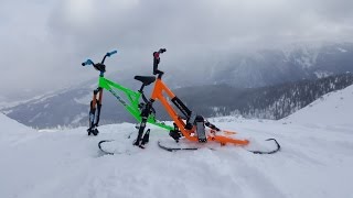 SkiBiking  SnowScoot Riding in Flachau Austria amp klinovec czech republic [upl. by Jahncke994]