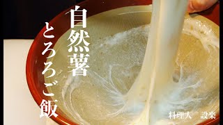 自然薯のとろろご飯の作り方 和食のプロが教える自然薯の下処理のやり方 ふわふわとろーり食感が病みつきになります [upl. by Yesrej961]