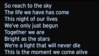 The Moment We Come Alive  RED Lyrics [upl. by Anilrats]