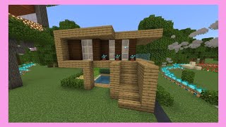 BUILDING THE MOST GLAMOROUS OAK HOUSE COME ALONG FRIENDS IN Minecraft Pt 1 [upl. by Acinoryt]