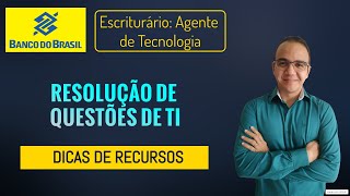 Resolução de QUESTÕES DE TI da Prova de AGENTE DE TECNOLOGIA  DICAS PARA RECURSOS [upl. by Alyss522]