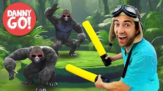 quotGorilla Smashquot DrumAlong Dance 🦍🥁 Brain Break  Danny Go Songs for Kids [upl. by Ayr618]