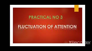 Fluctuation of Attention Practical in Urdu [upl. by Wilmette]