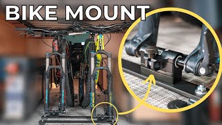 INSTALLING A THRU AXLE FORK MOUNT FOR OUR BIKE GARAGE IN OUR CAMPER VAN [upl. by Anderea]