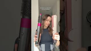 Airwrap vs Airstrait for blowouts dyson airwrap hairshorts hairstyle [upl. by Lontson]