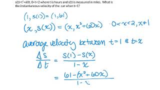 Instantaneous Velocity using Limits [upl. by Aneral]