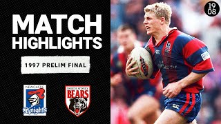 Newcastle Knights v North Sydney Bears  1997 ARL Prelim Final  Classic Match Highlights  NRL [upl. by Darton901]