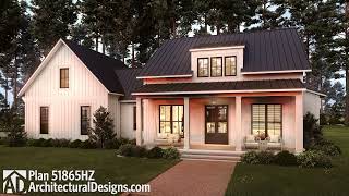 2Bedroom Dream Modern Farmhouse House Plan 51865HZ Walkthrough Tour [upl. by Avon]