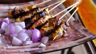 Chicken Satay  Chicken skewers Malaysian Recipe [upl. by Wyatt]