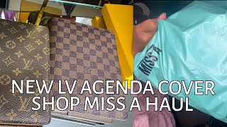 New LV Agenda Cover amp Shop Miss A Haul  Vday Gift To Myself [upl. by Suinotna]