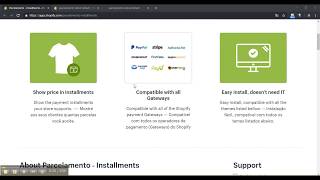 APP Parcelamento no Shopify  Como mostrar parcelas nos produtos [upl. by Deerc]