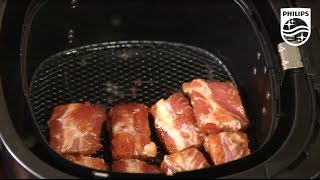 Philips Airfryer Char Siu Pork Ribs 空气炸锅 烤叉烧醬排骨 [upl. by Reilly]