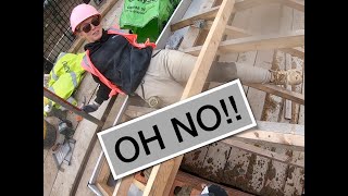 Female Bricklayer gets nail stuck in her bum 😱😱🧱 [upl. by Derwon]