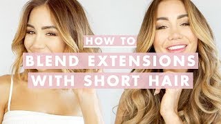 How To Clip In and Blend Hair Extensions With Short Hair  Luxy Hair [upl. by Swiercz834]