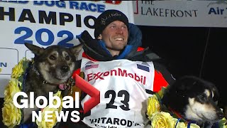 Iditarod 2021 Dallas Seavey ties record for mostever victories in iconic sled dog race [upl. by Liza84]