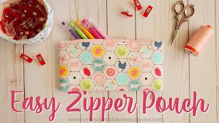 Boxedbottom zippered pouch tutorial in 60 seconds [upl. by Atinaw]