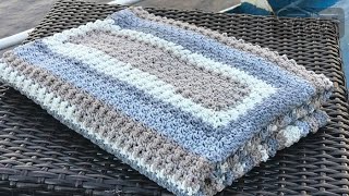 Crochet Lemon Peel Stitch  Blanket  EASY  The Crochet Crowd [upl. by Anaerda467]