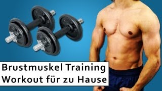 Brustmuskeltraining  Kurzhantel Training  5 Übungen für das Training zu Hause [upl. by Ecnav]