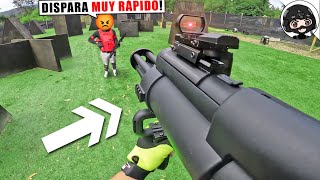 CONSTRUÍ el RIFLE MÁS RÁPIDO del MUNDO❗️ 😱 ▬ 4 CAÑONES 🔥 ▬ Airsoft Gamepplay [upl. by Lairbag743]