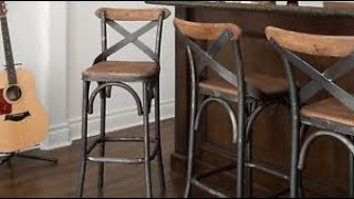 Rustic Bar Stool With Back [upl. by Leverick]