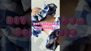 DIY Scrunchie Gingham Aesthetic shorts diycrafts diycrafts [upl. by Limemann597]