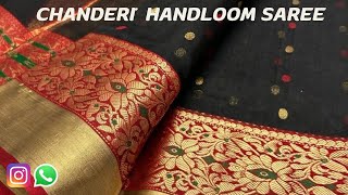 Chanderi Silk Saree New Design  Chanderi Saree Wholesale Price  Chanderi Organza Saree [upl. by Ferde]