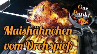 Maishähnchen vom Drehspieß auf dem Broil King Baron 490  GarPunktTV 38  Grill BBQ Rezept [upl. by Larrad997]