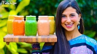 5 FullyRaw Salad Dressings [upl. by Eimat]