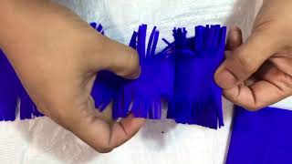 DIY SIMPLE PARTY STREAMERS  CREPE PAPER STREAMERS FOR PARTY DECORATIONS [upl. by Werdnaed]