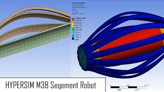 Segmented Soft Actuator ANSYS hyperelastic capability Demonstration [upl. by Swetiana]