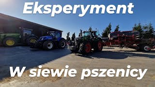 Pasowy siew pszenicy w rozstawie 30 cm  orka na 12 skib  Jd Nh Khun amp Fendt Horsch [upl. by Cassella]