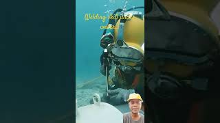 Welding skill under water underwater welding [upl. by Htebazle310]