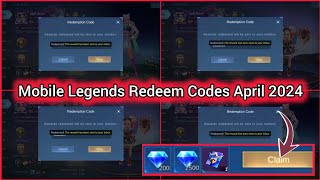 No Limit Codes  Mobile Legends Redeem Codes today April 01 2024 1 Minute Video get this all rew [upl. by Iseabal]