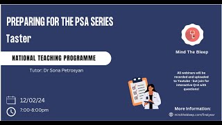 Preparing for PSA Series Taster [upl. by Scriven]