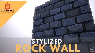 Stylized Rock Wall Tutorial  Substance Designer 2019 FULLY PROCEDURAL [upl. by Gill]