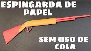 Origami Como Fazer Uma Arma de Papel Arma de Papel sem cola Arma de papel Fácil [upl. by Krystyna292]