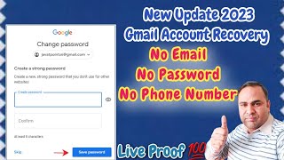 Gmail Account Recovery Latest Update 2023  Google Account Recovery Without Any Verification  Work [upl. by Ardnaiek]