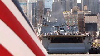 Fleet Week New York 2023 kicks off with ceremonial Parade of Ships in NY Harbor [upl. by King]